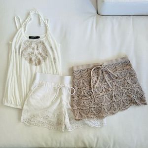 BCBG skirt, Club Monaco shorts, & Arden B top